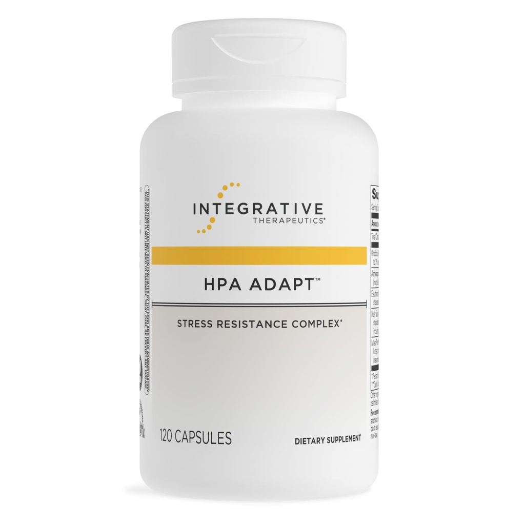 Thérapeutique intégrative HPA Adapt - Supplément adaptogène pour le stress* - Comprend Ashwagandha, Rhodiola et autres plantes adaptogènes* - Vegan, sans produits laitiers et sans gluten - 120 capsules