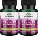 Swanson Strontium Complex con Vitamine D-3 & K-2 60 Sgel (2 Confezione)