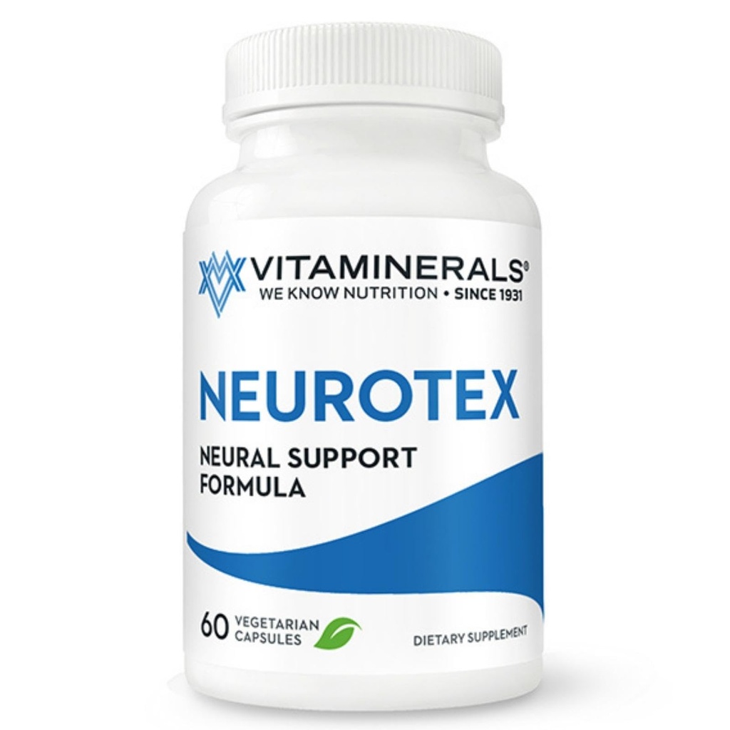 Vitaminerals® 119 Neurotex™ | Nervous System Support & Stress Relief | Calm Mind | Positive Mood | 60 Vegetarian Capsules