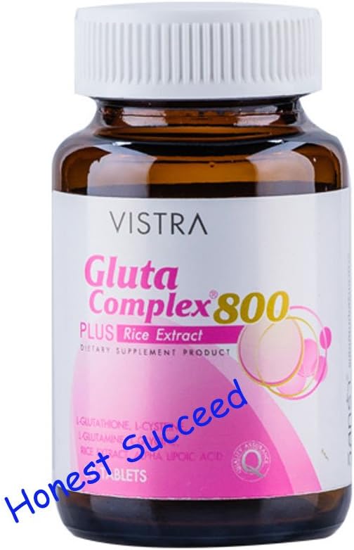 Vistra Gluta Complex 800 Plus Rice Extract 60 capsules.(Honest Succeed)