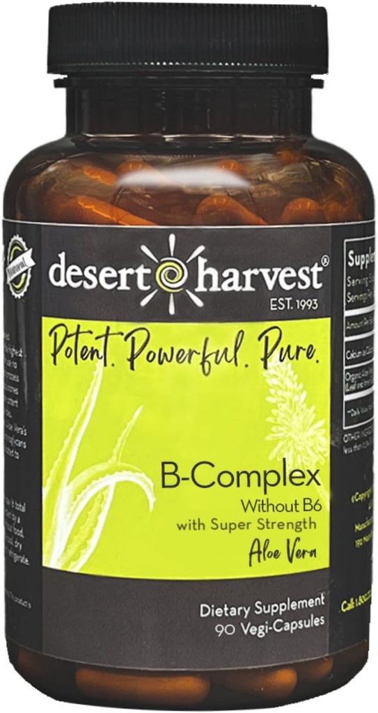 Desert Harvest B-Complex - Without B6, 90 Capsules