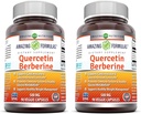 Incredibile Formulas Quercetin Berberine | 250 mg Berberina e 250 mg Quercetin | Capsule Veggie Supplemento | Non-GMO | Gluten Free | Made in USA (90 | 2 Pack)