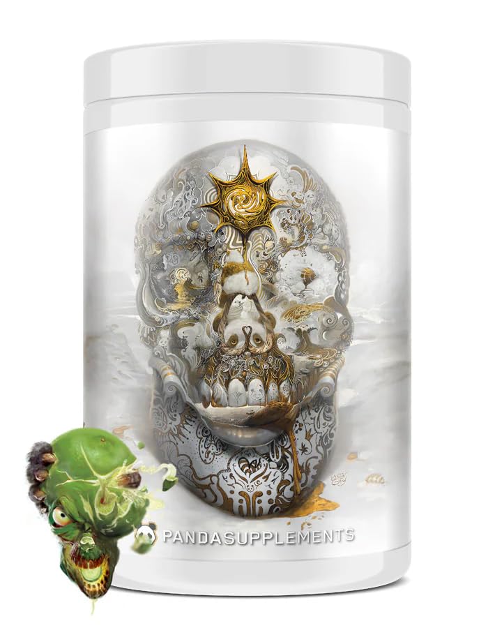 Underground Bio Labs/Panda Supps Crâne Nootropic Pre Workout,3 Sources de caféine pour Tunnel Vision Focus, Pompes massives, Énergie Non Parallée (40 Scoops) (Crânien Smash) (Lemon Lime Rafraîchir)