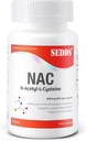 Suppléments, N-acétyl Cystéine (NAC) 600 mg, 60 gélules de légumes - Non-OGM, sans gluten