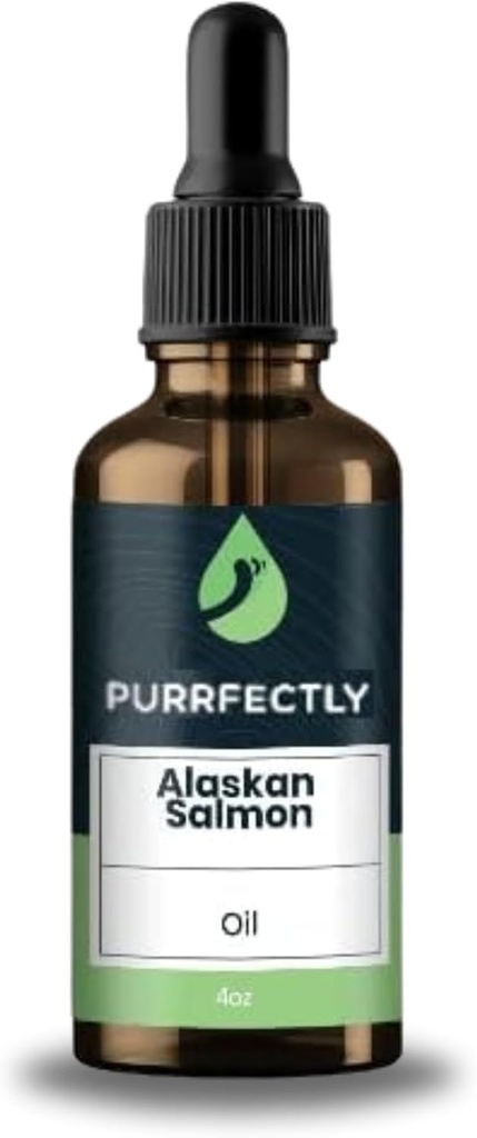 PURRFECTLY Omega-3 Fish Oil for Cats | Premium Senior Blend | promuove il cuore, Immune, Coat & Joint Health | Advanced Alaskan Salmon Oil for Aging Cats | Omega 3, 6 & 9 EPA & DHA (4 Fl Oz (Pack of 1)