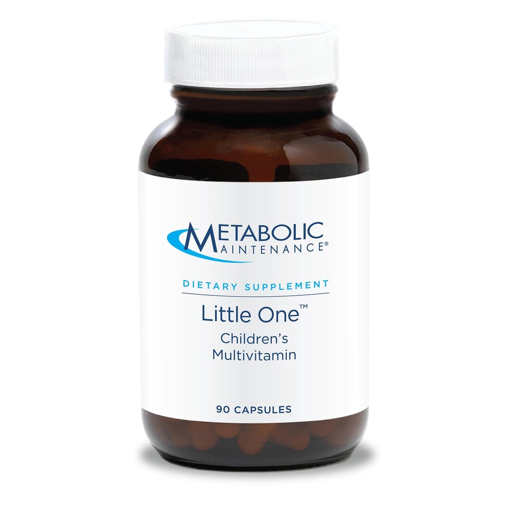 Metabolic Maintenance Little One - Kinder Multivitamin mit Eisen, Kinder 6-12 Jahre - Aktive B Vitamine, Mineralien + Vitamin D für Immun + Knochengesundheit (90 Small Sized Capsules)