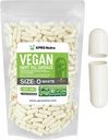 XPRS Nutra Größe 0 Leere Kapseln - 500 Graf Leere Vegan Kapseln - Vegetarische Pillen - DIY Gemüse Kapsel Füllung - Veggie Pillen Kapseln für Do-It-Yourself Ergänzungen (Weiß)