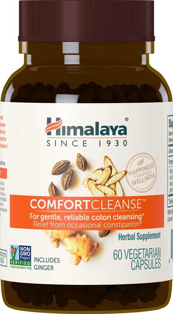 Himalaya ComfortCleanse per Detox e Gentle Colon Cleanse & Occasional Constipation, Vegetariano, 500 mg, 60 capsule, 1 mese di fornitura