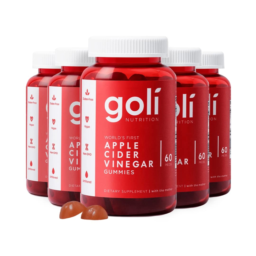Goli Apfel Apfel Apfelessig Gummy Vitamine - 300 Count - Vitamin B12, Gelatine-frei, Glutenfrei, Vegan & Non-GMO
