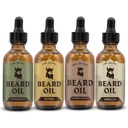 Striking Viking Beard Oil für Herren - 0.66 Fl Oz Pack von 4, Vanille, Sandalwood, Cedarwood & Citrus - Fördert Fuller Growth mit Bart Growth Oil - Cedarwood Vanilla Scents für Herren
