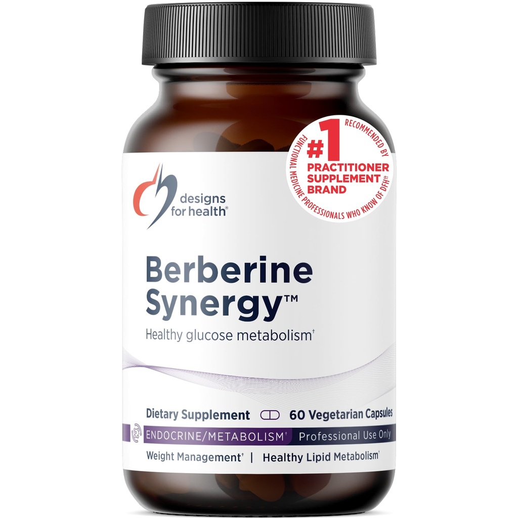 Designs for Health Berberine Synergy - Berberine HCL 400mg + Alpha Lipoic Acid (ALA) for Metabolism, Heart Health + Liver Support - Vegan, Non-GMO Berberine Supplement (60 Capsules)