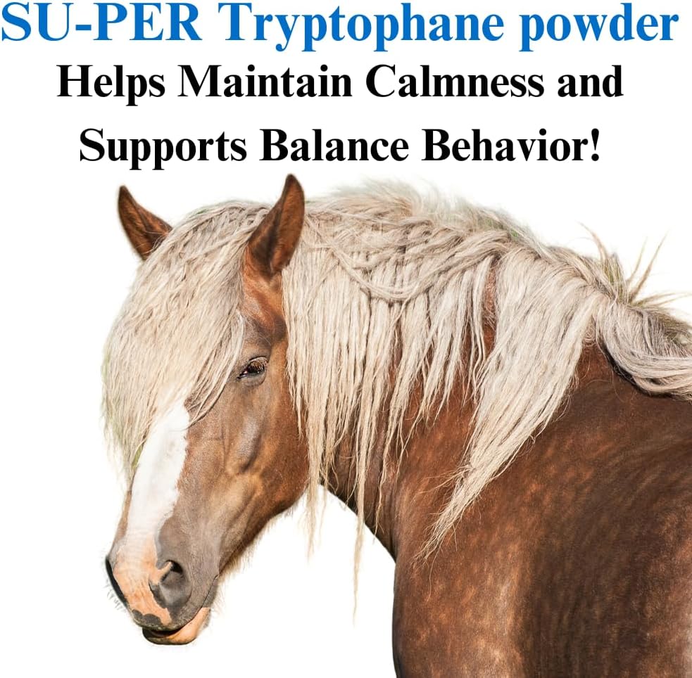 SUPER Tryptophane Horse Calmant Supplément - Maintenir le calme et soutient le comportement équilibré - 2,5 livres, (2 paquets)
