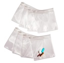 Borse a Pillola per Viaggio - 8 sacchetti a Pillola Certificati Reusable Zip per Medicina, Vitamine, Snack e Accessori - Più grandi 3.25 x 3.5 Dimensione