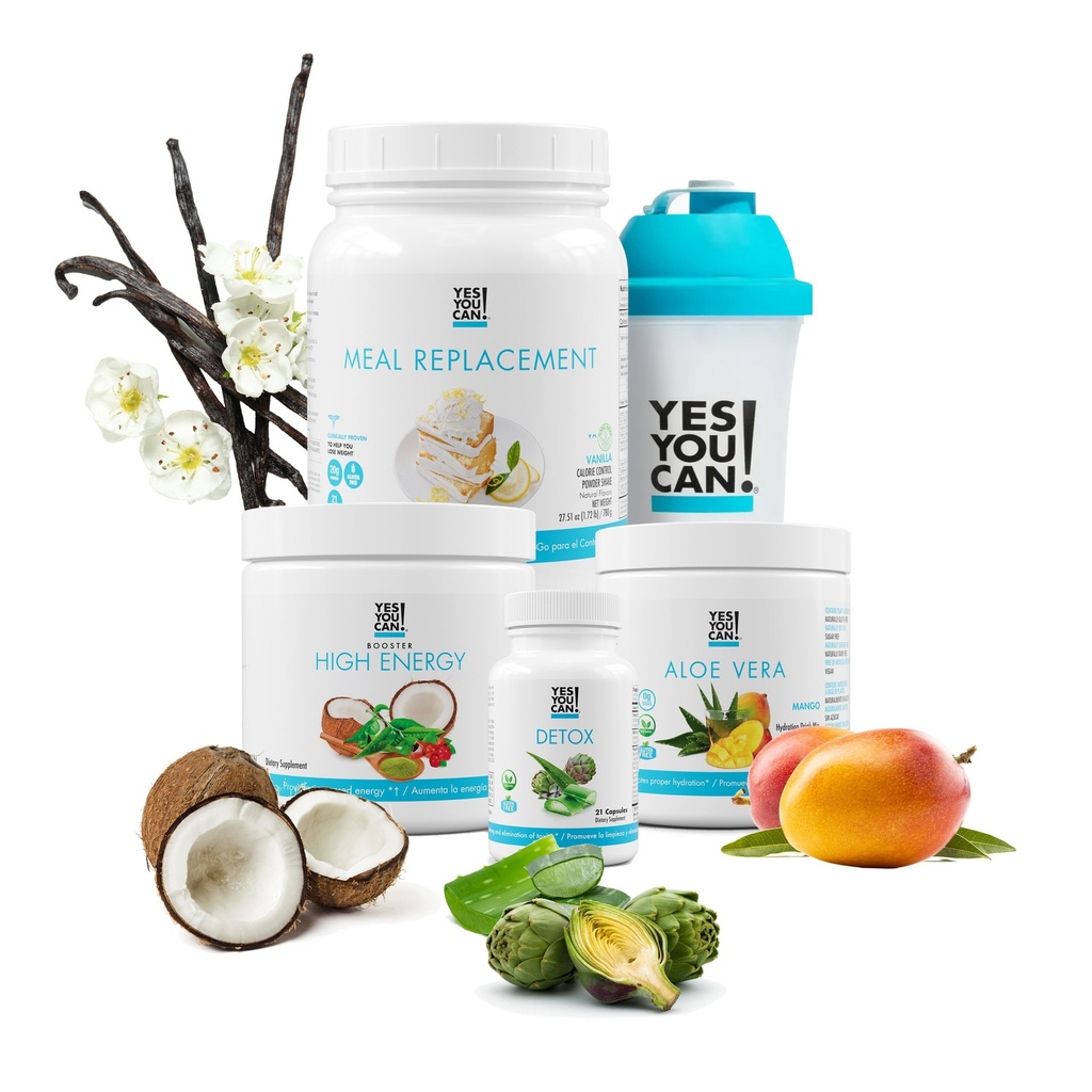 Sì è possibile! Kit Detox Plus ( Vaniglia di sostituzione del metallo, Aloe Vera Mango) - Polvere completa di sostituzione del meal, Booster di Shake ad alta energia, supplemento di Aloe Vera Detox, trasformazione della salute