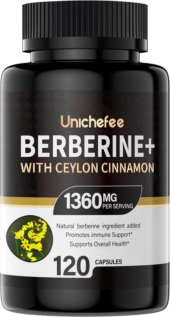 Berberine - 1000–1500 mg Daily - Berberine HCL-Ergänzung für Stoffwechselunterstützung - Glutenfreie & Vegan-Ergänzungen für Männer und Frauen 16