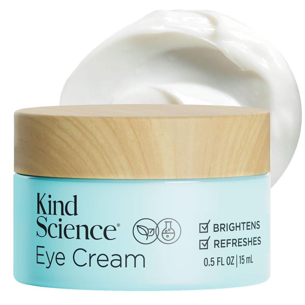 Kind Science von Ellen DeGeneres Augencreme - Unter Augencreme für Falten Notisch Glatt & Moisturizes - Anti Aging mit Hyaluronuic Acid, Vitamin C - Duftfrei, Parabenfrei, 0.5 fl oz