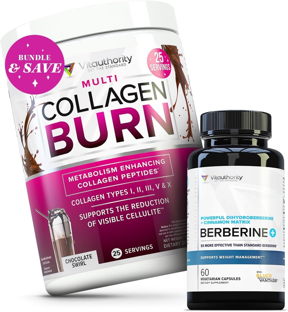 Vitauthority Multi Collagen Burn Chocolate e Berberine