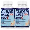Justified Laboratories (2 Pack) Klare Nägel Plus Max Pillen 40 Billion CFU Probiotic 60 Kapseln