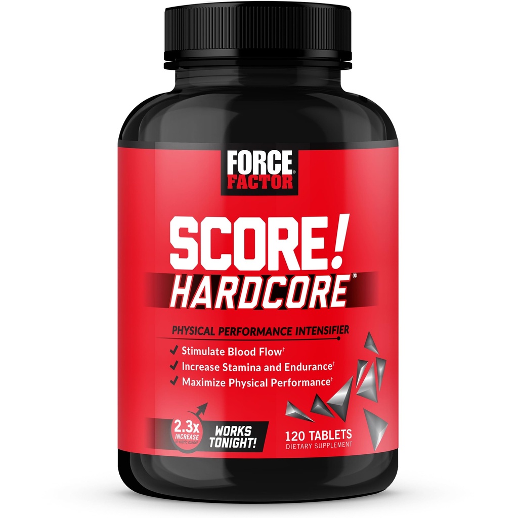 Note du facteur de force ! Supplément de booster d'oxyde nitrique dur pour les hommes avec L-Citrulline, Yohimbe, Black Maca & B vitamines pour augmenter l'endurance, et maximiser la performance physique, 120 comprimés