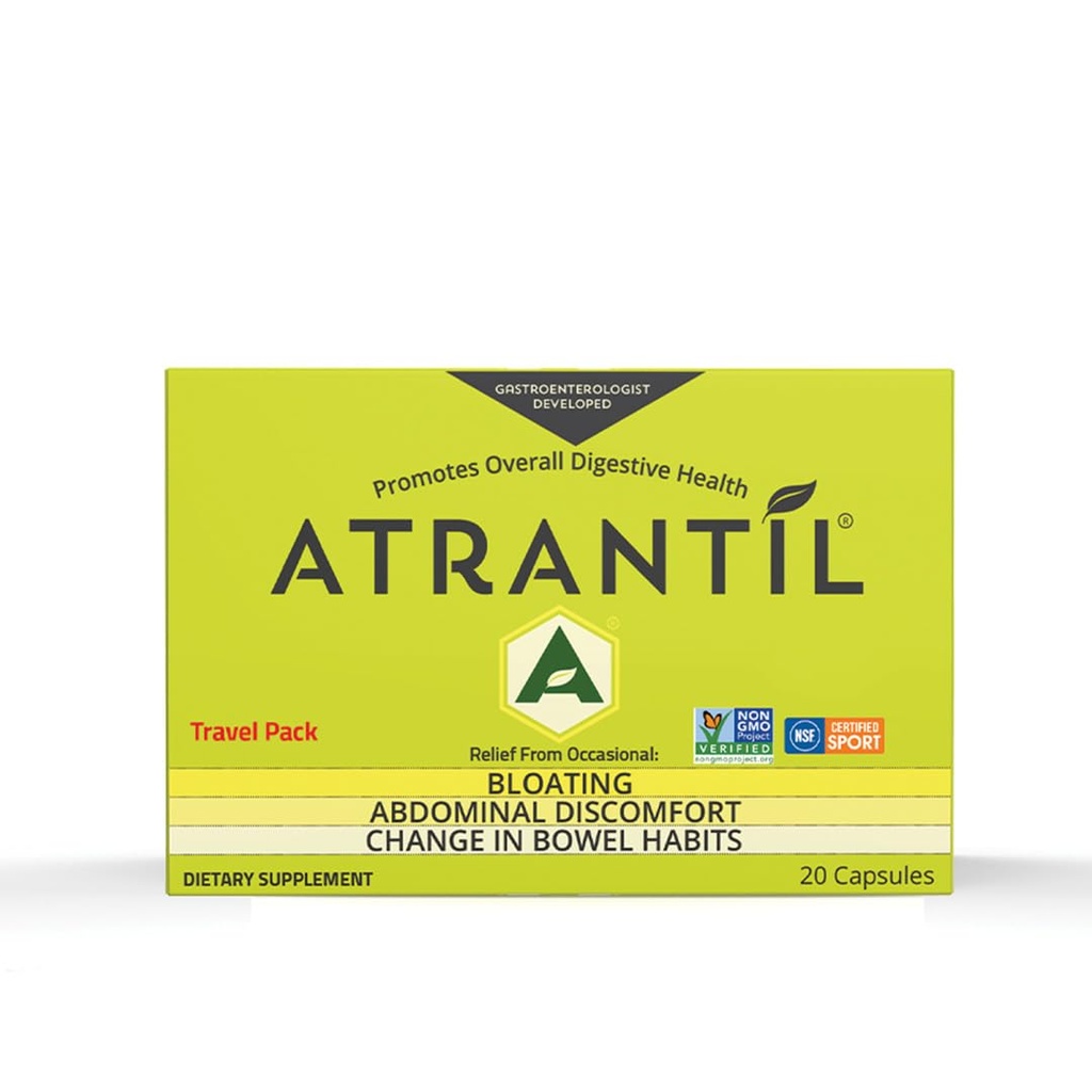 Pack de voyage d'Atrantil (20 comtes) : Bloatation, malaises abdominales et changement des habitudes de Bowel