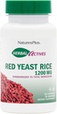 NaturesPlus Kräuter-Aktive Rote Hefe Reis 1200 mg - 60 Kapseln - Non-GMO, Vegan, Glutenfrei - 30 Portionen