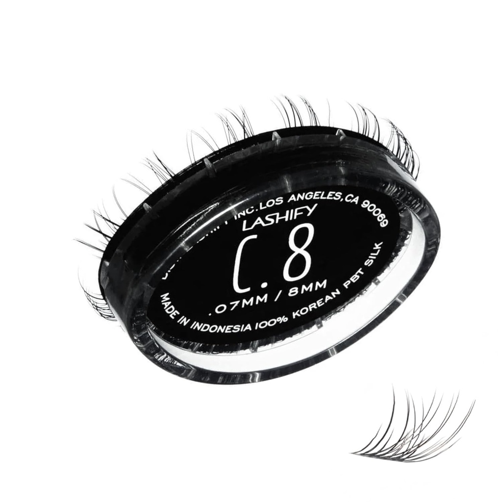 Lashify Curl 8mm Gossamer Wimpern Extensions Refill, Schwarz, DIY False Lashes für einen natürlichen Look