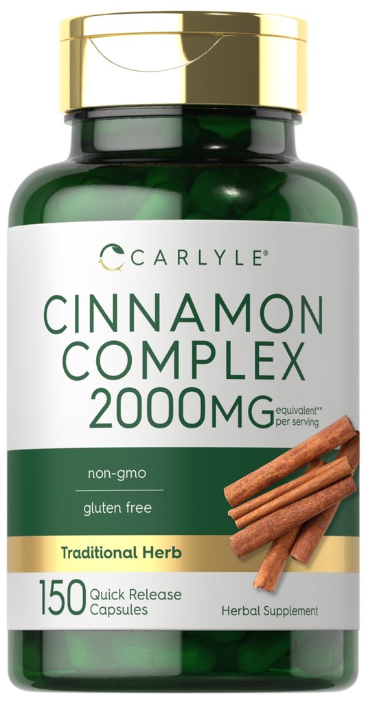 Carlyle Ceylon Cinnamon Complex mit Gymnema und Mulberry | 150 Kapseln | Non-GMO, glutenfreie Ergänzung