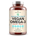 AMANDEAN Vegan Omega 3 Supplement. Premium Fish Oil Alternative. Algae DHA & EPA. Carrageenan Free Softgels. Algale essentielle Fettsäuren. Pflanzenbasiertes Herz, Gehirn, Auge, Haut, Immununterstützung. (120ct)