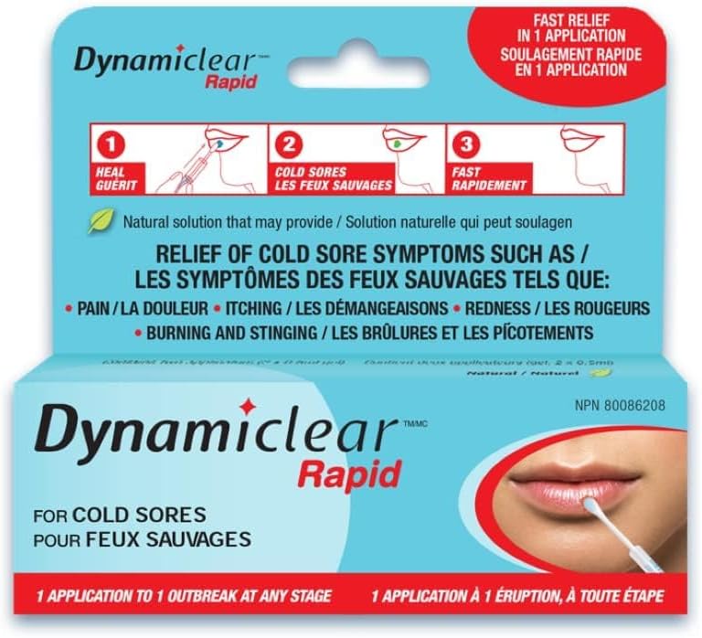 Kalte Sore Behandlung für Lippen, Ein-und-Done, All-Natural Single Application Topical One Dose Fever Blister Medication | Eine Anwendung per Outbreak | Zwei Anwendungen pro Box