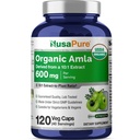 NusaPure Bio Amla Kapseln 10:1 Extrakt, 600 mgÄquivalent zu 6.000mg | 120 Count | Amalaki Fruit | USDA, Vegan, Non-GMO Supplement