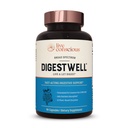 Live Conscious DigestWell Sofortiger Support - Fast-Acting Digestive Support | Broad Spectrum Enzyme, Probiotic & Herbal Formula - Verringert jeden Tag Gas & Bloating - 90 Kapseln