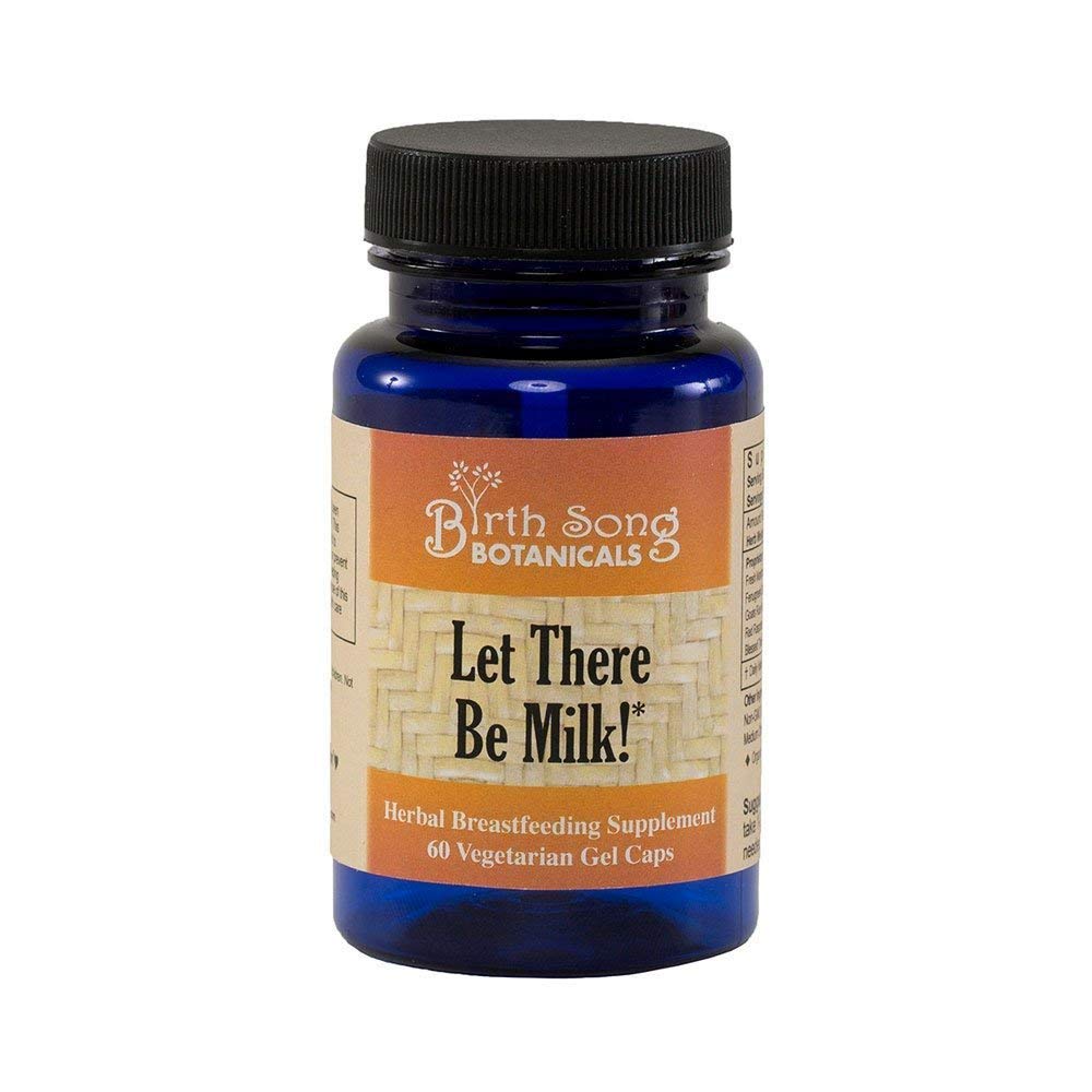 Chant de la naissance Botaniques laisser y avoir du lait! Capsules liquides végétariennes – Fenugreek, rue Goat, Chardon béni pour stimuler l'approvisionnement en lait – Supplément d'allaitement pour les mères allaitantes et pompeuses, 60 comtes