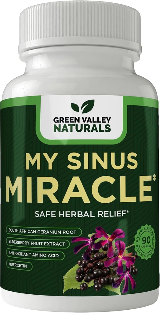 GREEN VALLEY NATURALS Meine Sinus Miracle Kräuterergänzung, 90 Kapseln (1)