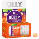 OLLY Immunity Sleep Fast Dissolves, 3mg Melatonin, Vitamina C, Citrus Flavor, 30 giorni di alimentazione - 30 Conte