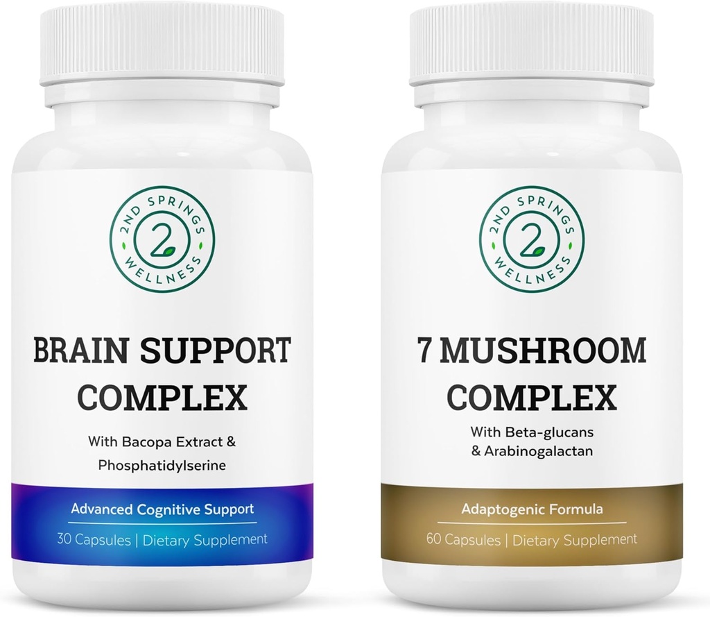 Mindful Focus Bundle - 7 Pilz Complex & Gehirn Unterstützung für kognitive Klarheit und Nootropic Enhancement