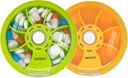 Pill Organizer Small Pill Case 7 giorni Portable Pill Box Cute Daily Pill Container per Medicina Integratori Olio Pesce Caso di Vitamina (Green+Orange)