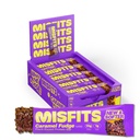 Misfits Vegan Protein Bars, Caramel Fudge - Aktualisierte Rezept | Plant Based, Zucker Low & Carb, High Fiber Snacks | Paket von 15