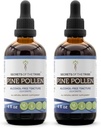 Secrets of the Tribe Pine Pollen Teinture sans alcool (Glycerite) 697 mg Pine artisanal Pollen (Scots Pine, Pinus sylvestris) Pollen séché (2x4 Fl Oz) Supplément de soutien à la testostérone