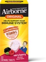 Compresse masticabili della vitamina C di 1000mg dell'aria con lo zinco, supplemento di supporto immunitario con potenti antiossidanti vitamine A C & E - 32 compresse masticabili, molto aroma di bacche