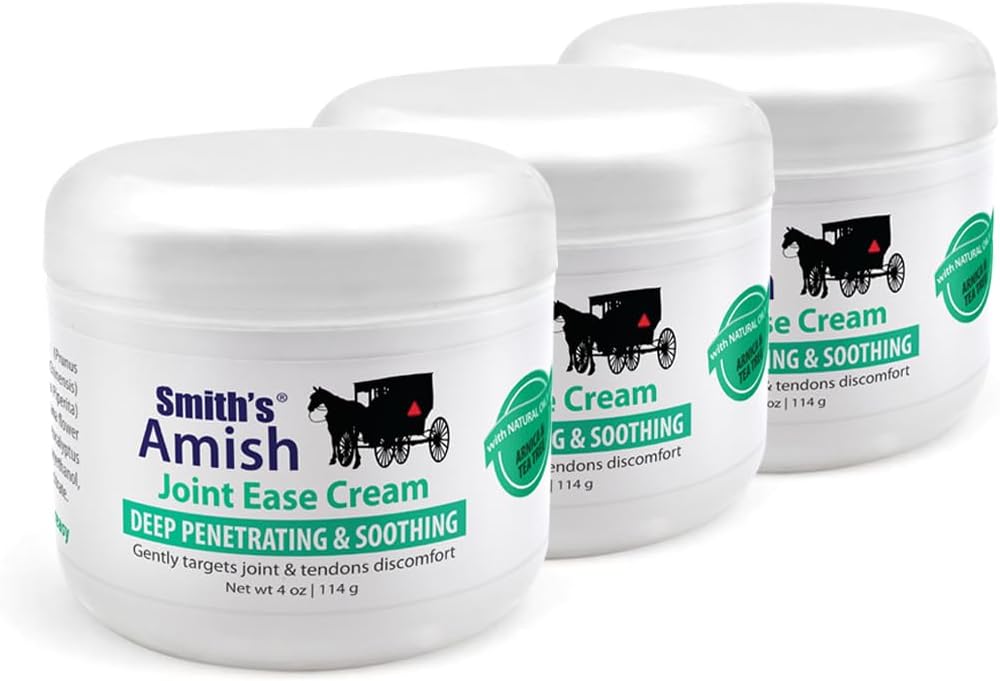 Ensemble de crème apaisante 3 (trois pots de 4 oz) avec Arnica, arbre à thé, Eucalyptus, menthe poivrée et romarin