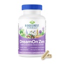 Ridgecrest Herbals DreamOn Zen, Sleep Support Supplement, Melatonin Free, Magnesium, 5-HTP, Lavender, Kamille, Valerian, Zitronenbalsam für Erwachsene und Kinder 12+ (60 Caps, 30 Serv)