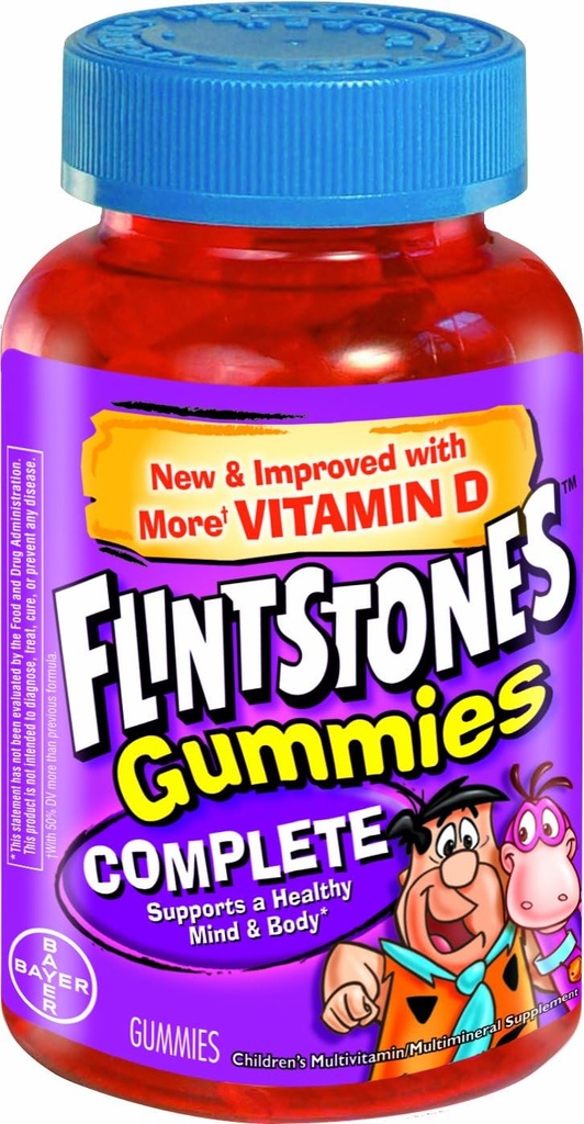 Flintstones Children's Complete Multivitamin Gummis, 60 Count (Pack mit 3)