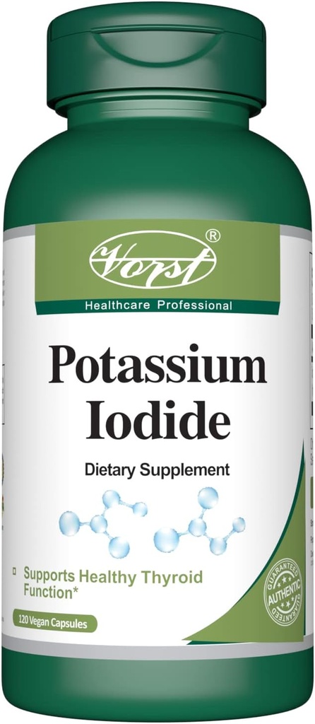 Potassium Iodide 800mcg 120 capsule vegane | Supplemento di supporto tiroide per le donne e gli uomini* | Iodine