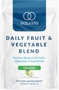 Equilife Daily Fruit & Vegetable Blend, Superfood Antioxidans Supplement, Crisp Apple Flavor mit Vitamin C, Fiber und 9 Essential Amino Acids, unterstützt Energie, Low Sugar, Vegan, 30 Portionen
