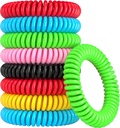 Braccialetti in zanzara da 12 pacchetti, braccialetti in zanzara all'aperto per adulti e bambini, bande impermeabili senza DEET