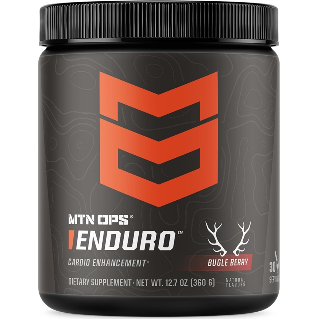 MTN OPS Enduro Nitric Oxid Supplement & Stim-Free Pre Workout - 30 Portionen - mit Magnesium Citrat, Rüben Wurzelpulver, Niacinamid, L Arginine & L Citrulline - Bugle Berry Flavor