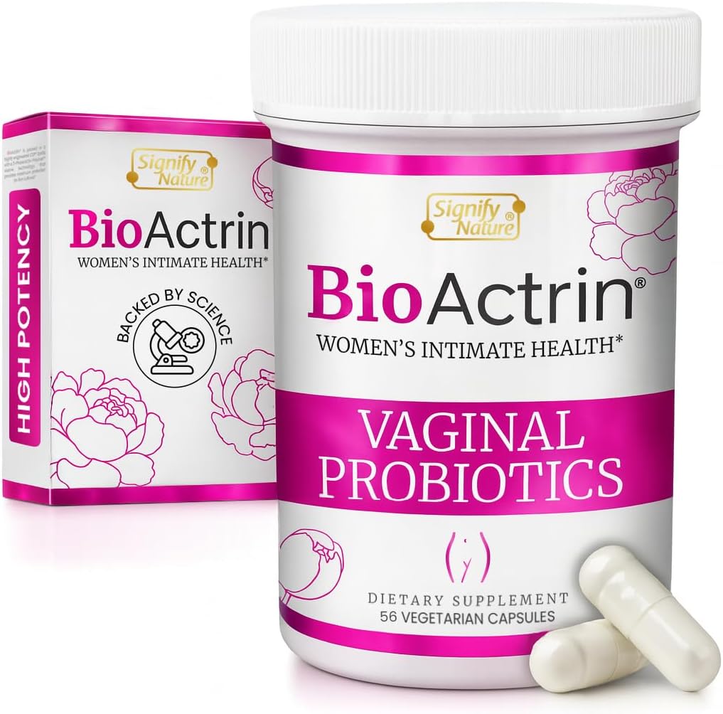 Bioactrin Vaginal Probiotici per le donne - Formulato Bacterial Vaginosis Trattamento, lievito infezione e Vaginite Rilievo - Trattamento BV per le donne Probiotic- pH Female Vaginitis Support - 56 Pillole