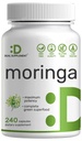 Moringa Kapseln 9.000mg Kräuteräquivalent, 240 Kapseln – 4 Monate Versorgung – Maximale Potenz Pure Moringa Blatt Extrakt – Komplette Green Superfood-Ergänzung für Energie, Haut und Immune Gesundheit Unterstützung
