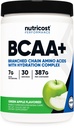 Nutricost BCAA + Hydration Powder (Green Apple) 30 Servierungen - verzweigte Kette Aminosäuren mit Hydration Complex - Glutenfrei, Non-GMO